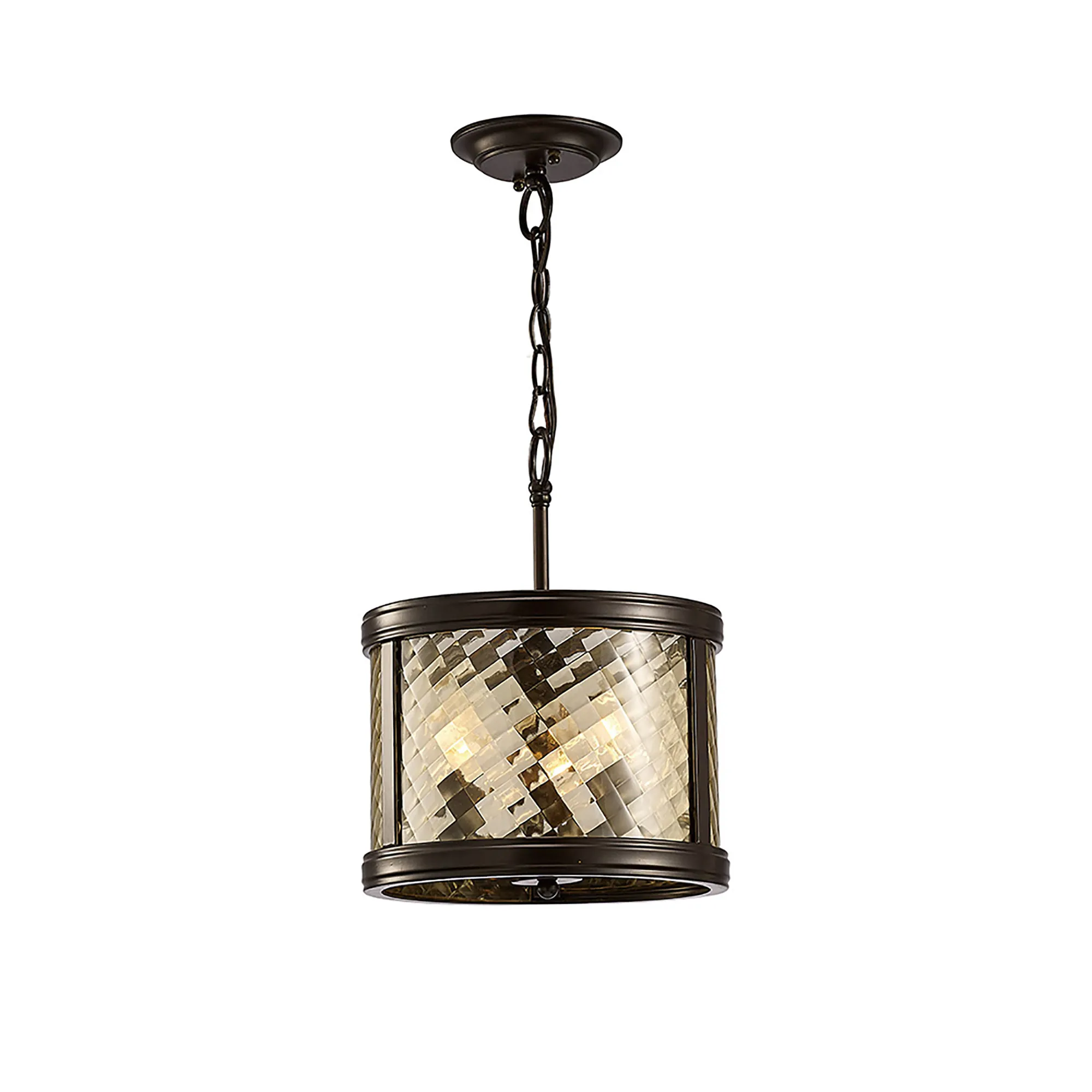 IL31676  Asia Glass Pendant 3 Light